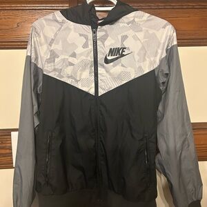 Nike BOYS Black & Light Gray Windbreaker